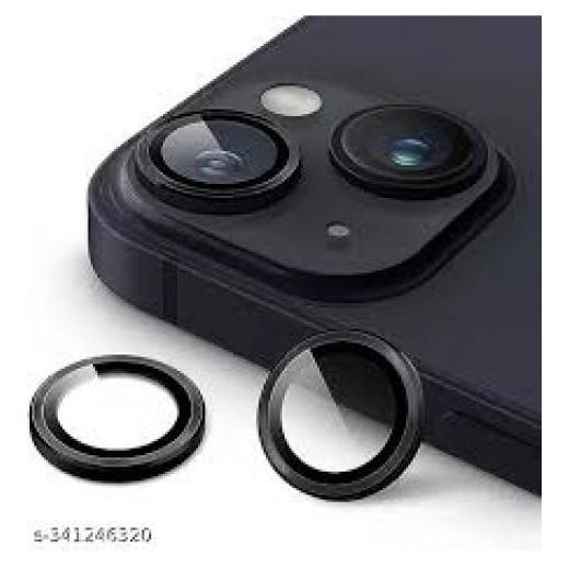 Lens Protector for iPhone 13, 13 mini Tempered Glass Screen Protector Metal Individual Camera Cover Accessories Case Friendly (Black)
