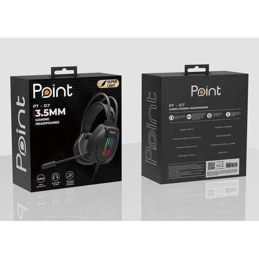 Point PT-07 RGB Headphone Wired Over Ear Gaming  with ON-OFF  Mic, Black - image 4