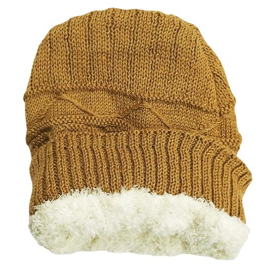 Generic Warm Knit Hat Unisex with Thick Fleece Lining for Winter Outdoor Activities - image 3