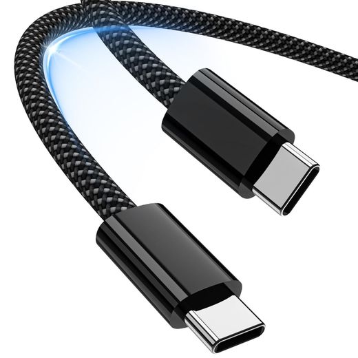 Generic 3-meter USB cable compatible with iPhone 15 Pro, Samsung Galaxy S23, and iPad Pro