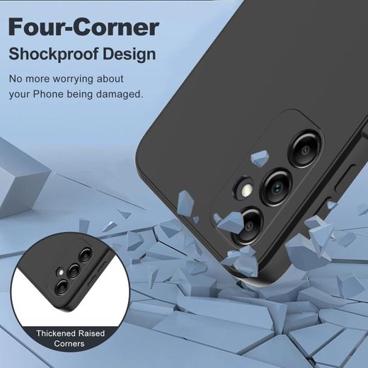 Generic Samsung Galaxy A17 5G Network Case made of soft silicone with a slim TPU design, lightweight back cover with a matte finish, shockproof and fingerprint resistant for Samsung Galaxy A17 5G (Black) - image 2