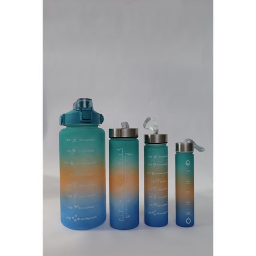 Bottle Set 3 Pcs Different Sizes multi color - MULTI