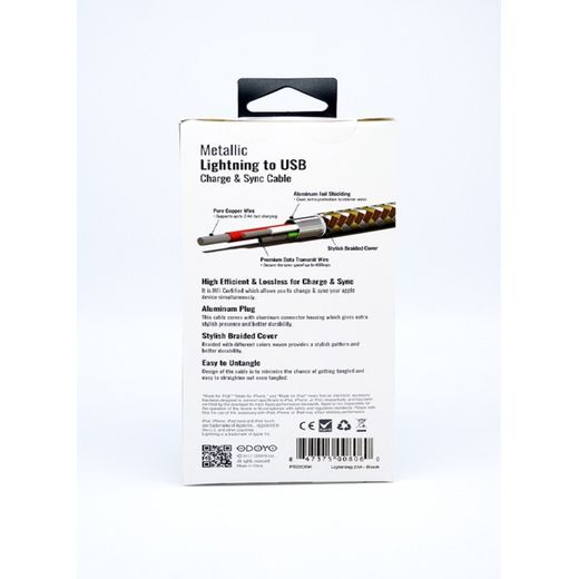 Odoyo 2-meter MFI Lightning To USB Cable 2.4A - Black - image 4