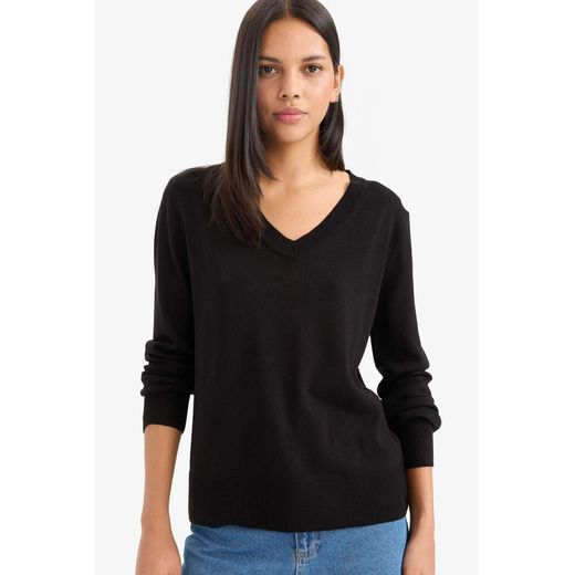 Defacto Relax Fit V-Neck Pullover
