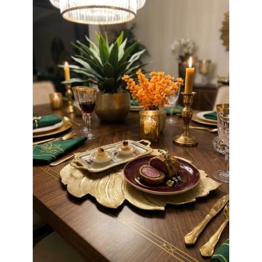 Plan A Imported Leather Serving Coaster,Set of 4 Elegant Serving Mat for Plates and Trays,Dining Table Decorative Coaster,Modern Design for Serving Meals and Appetizers for Guests in Elegant and Professional - image 3