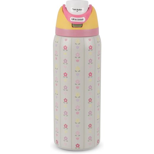 Generic Travel Mug with Upper Handle, 960ml,Mini flowers Design, high quality stainless steel -Multi Colors
