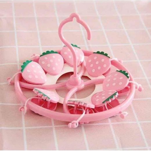 Generic Plastic Drying Rack - Functional and Space-Saving Clothes Drying Solution with 8 Clips for Underwear and Baby Items - image 4