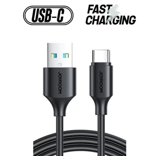 JOYROOM 3A USB To USB C Fast Charging Data Cable 1m Black - image 2