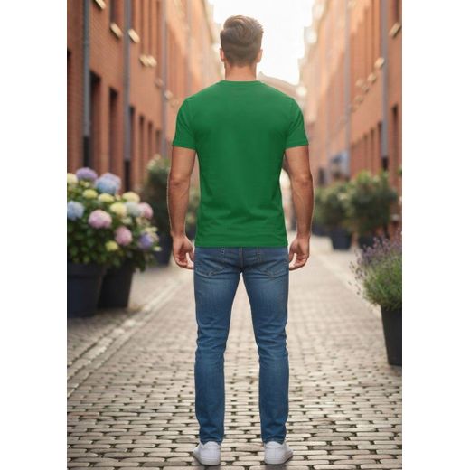 Generic A plain short-sleeved crew neck T-shirt for men. A classic T-shirt. - image 2