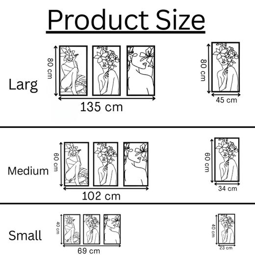 Generic Modern Wall Art Set - One-Line Art - Minimalist Design - Black - image 3