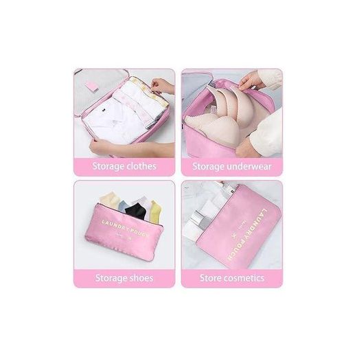 Generic Set of 6 multi-purpose travel packing and organizing cubes – for organizing clothes and shoes inside a suitcase - image 4