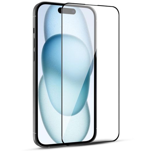 Generic واقي شاشة، متوافق مع iPhone 15 6.1 inch, 9H Mobile Phone Screen Protectors Anti-Scratch Anti-Shatter Anti-Impact Bubble Free Ultra Resistant HD Clear، من زجاج مقوّى، تصميم مقاوم للخدش، سطح حماية عالي الصلابة - أسود