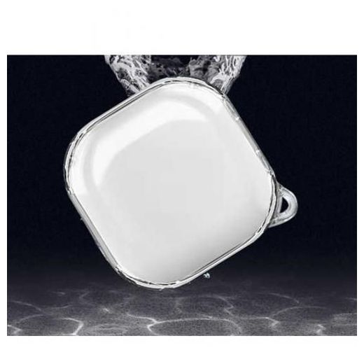 Generic Samsung Galaxy Buds Live Shockproof Case Cover With Keychain（Clear）