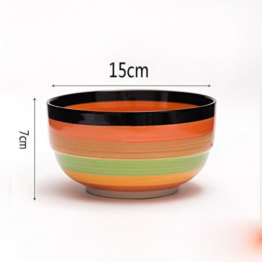 Generic Kitchenware - Elegant ceramic serving bowl, heatproof and sturdy with vibrant multi-color finish, ideal for rice and side dishes, perfect for oven, microwave, and table presentation. (4 ) - image 4
