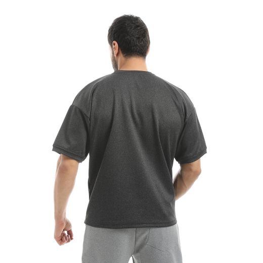 Red Circle Printed Logo Regular Fit T-Shirt - Charcoal - image 2