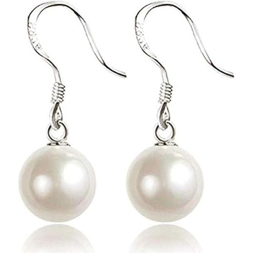 Artificial Pearl Earrings With A Diameter Of 0.8 Cm