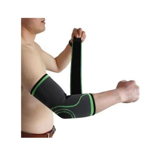 Single-piece elastic elbow guard for sports