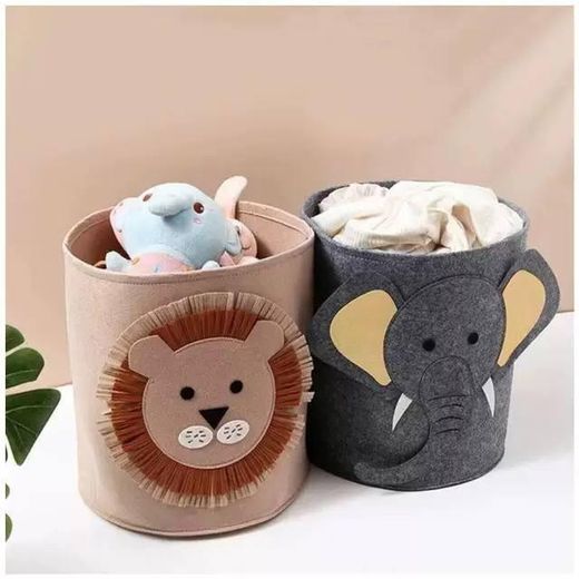 Generic Cute Elephant Design Foldable Laundry or Toy Basket - image 4