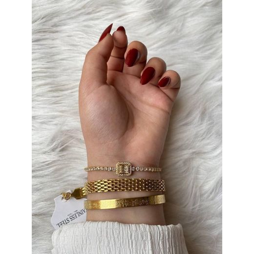 "Talaqi" 3-Piece Bracelet Set (Ayatul Kursi, Lazurde-Style, and Mesh Design) – Complete Luxury