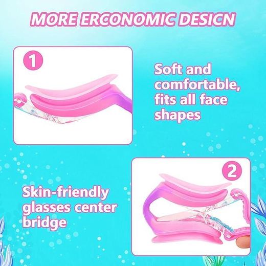 Generic Kids Swimming Goggles Kids 6-14 Anti Fog Swim Goggles No Leaking Girls Swimming Goggles UV Protection Childrens Goggle Swim Glasses - image 2