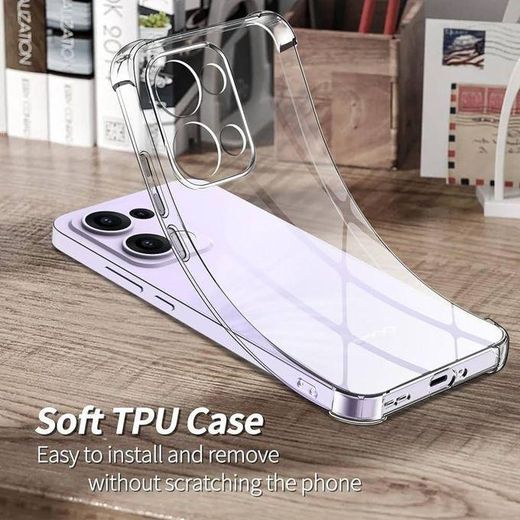 Generic Gorilla Protective Case, made of heat-resistant silicone and polyurethane, shockproof with camera protection and impact-resistant corners, for Oppo Reno 13 5G, transparent. - image 2