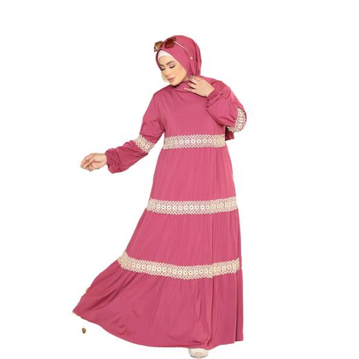 Generic Premium Vison Prayer Abaya – Full Coverage & Elastic Fit Consists of 2 Pieces Model 4018 , Kashmiri