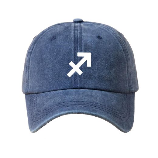 Blue Sagittarius  Baseball Cap White 