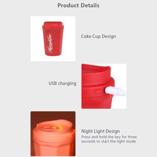 Generic Mini Aroma Diffuser & Air Freshener for Home, Car, and Office , USB-Powered Cola-Cup Design - image 3