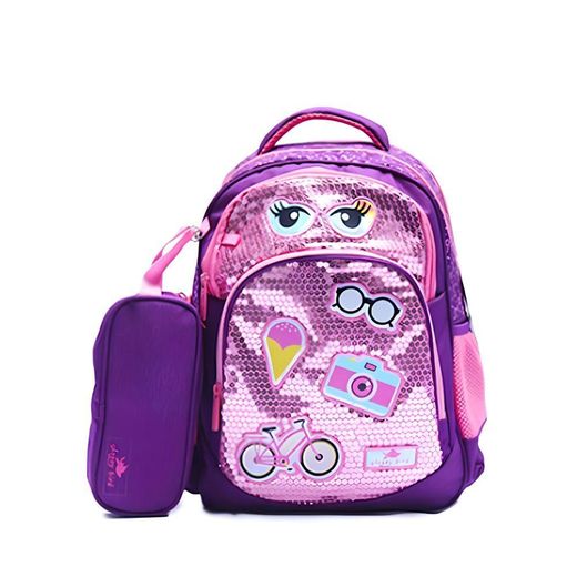 Glossy Bird - Backpack 15 inch For Kids - Purple - GB2528p