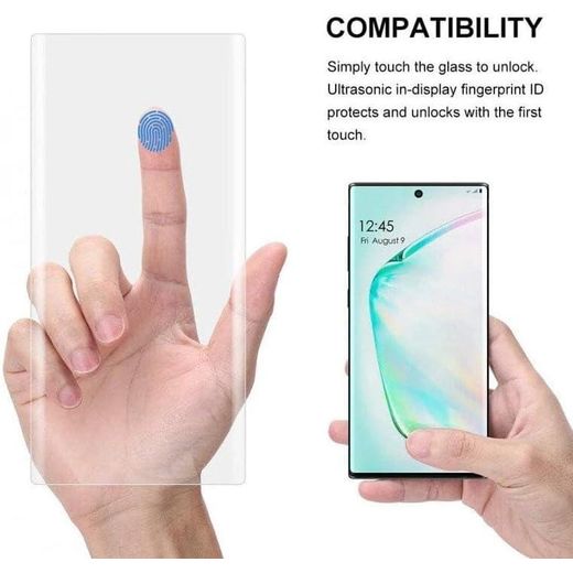 Generic V-Volt tempered glass screen protector compatible with Samsung Galaxy S22 Ultra, UV protection, anti-scratch, anti-fingerprint, ultra-clear, includes cleaning and installation tools. - image 3