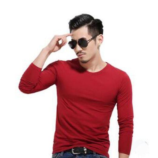 Generic Set of 4 full sleeves cotton Basic T-shirts - image 2