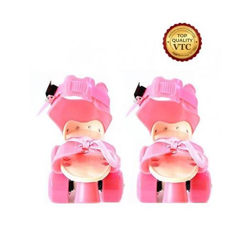 Generic Adjustable Roller Skates - Pink - 16-22 cm