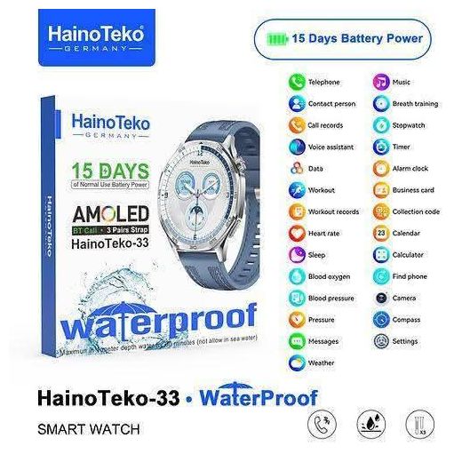 HAINOTEKO Haino Teko ساعة موديل 33 الذكية، تدعم المكالمات، شاشة عالية الجودة، مقاومة للماء، متوافقة مع أندرويد و iOS - image 4