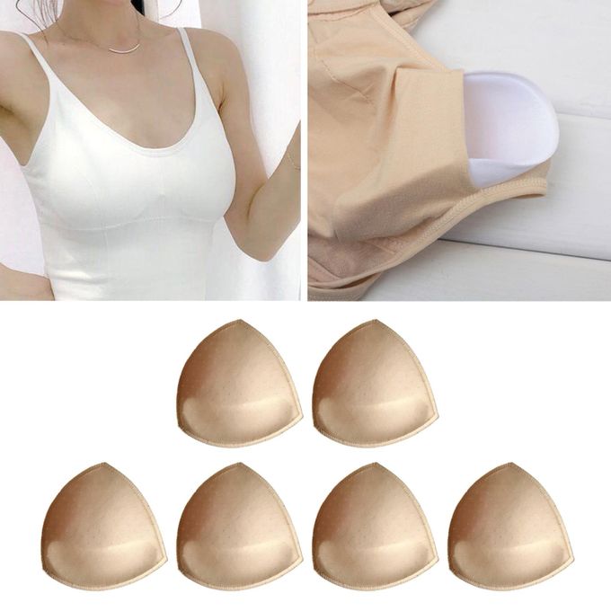 Generic 3 Pairs Bra Inserts Pads Bra Cups Inserts Removable Skin Color @  Best Price Online