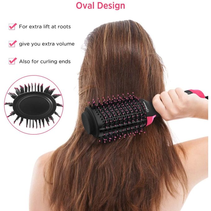 product_image_name-Generic-One Step Hot Air Brush Household Hair Dryer Brush & Volumizer Hair Curler Straightener Salon Hair Styling Tools-2