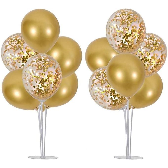 Balloons Stand Kit Table Decorations,2 Set with 14 Sticks, 14 Cups, 2 ...