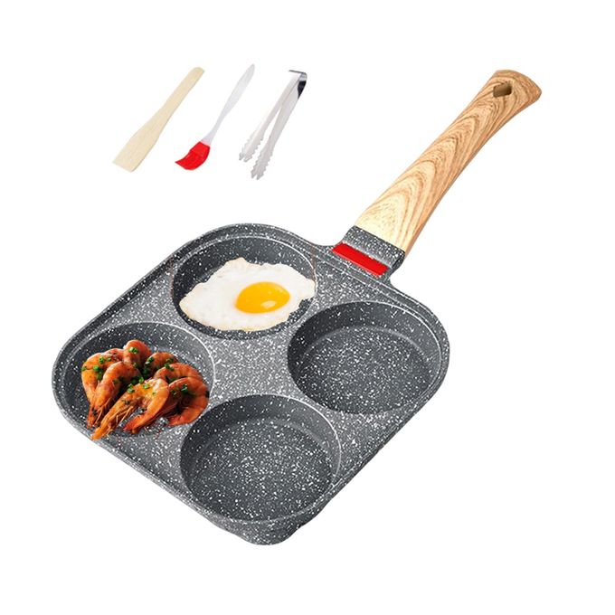 6 Holes Egg Frying Pan Non-stick Breakfast Maker Pot Multifunctional  Electric Omelette Hamburger Pancake Making