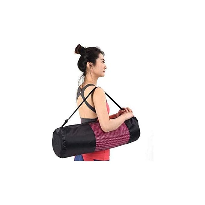 Generic Nylon Mat Bag Carrier Mesh Adjustable Strap Yoga (large