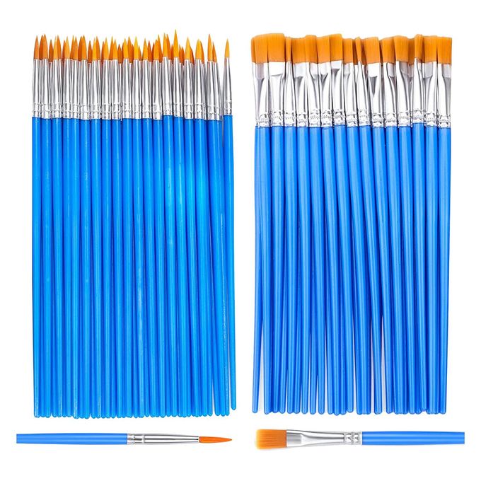 Generic Paint Brushes Set, 400Pcs Nylon Hair Brushes for Acrylic @ Best  Price Online