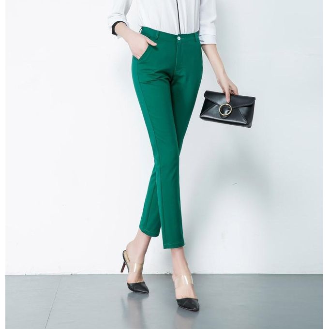 Mrat Full Length Pants Office Pencil Pants Ladies Fashion Casual Solid  Color Elastic Cotton And Linen Trousers Pants Business Casual Pants For  Female