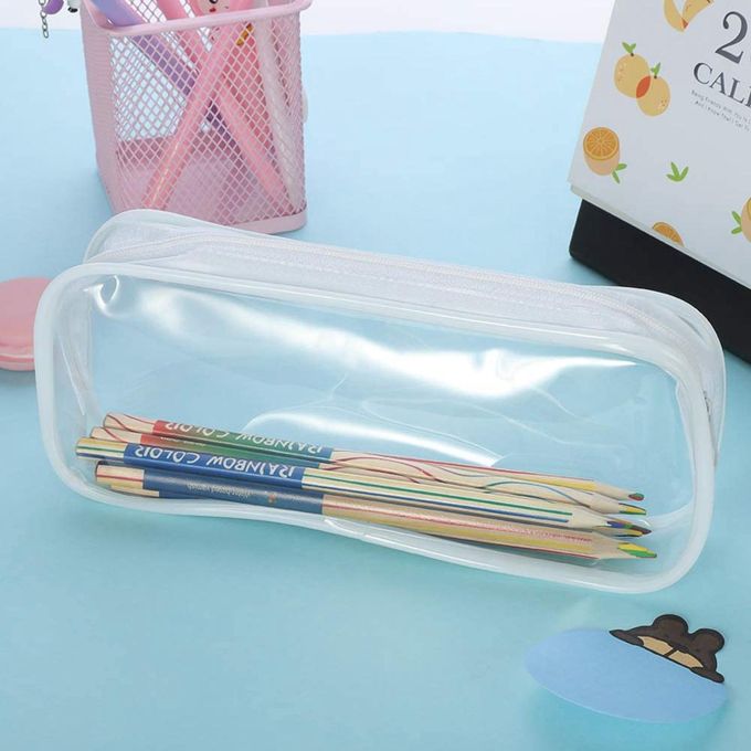 Generic 4 Pcs Clear Pencil Case Big Capacity Transparent Pen Pencil Bag PVC  Pen Pencil Zipper Pouches @ Best Price Online