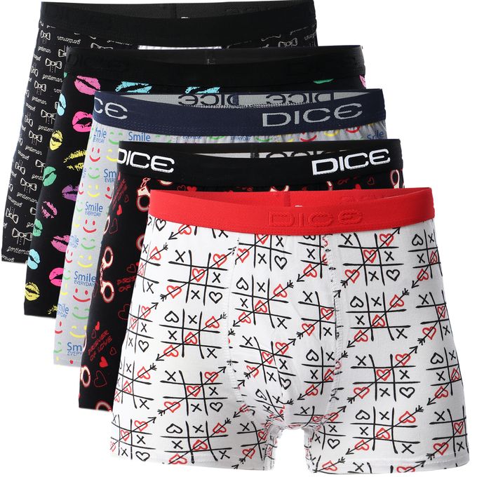 Dice Bundle Of Five Patterned Boxers @ Best Price Online