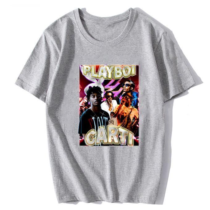 New Playboi Carti printed T-shirt hypebeast vintage 90s rap hip hop t shirt  Fashion Design Casual T Shirt Tops Hipster Men Clothes size XXS to 4XL 