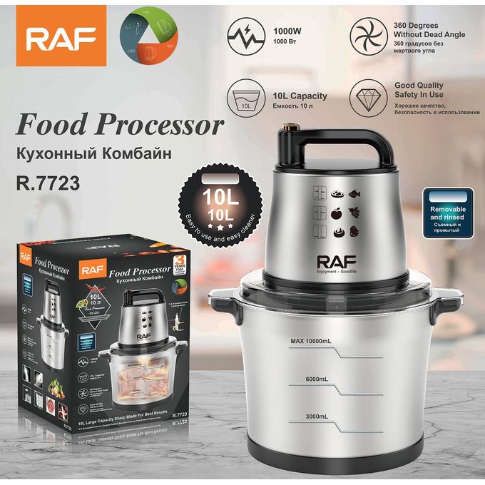 RAF R.7723 Mini Wonder Chopper All Steel Body 1000 Watt - 10.0 L @ Best Price Online | Jumia Egypt