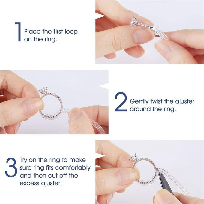 Chuangdi 8 Sheets/ 152 Pieces Invisible Ring Sizer Adjuster Ring Spacer  Ring Guards for Women Loose Rings, 2 Kinds of Thickness