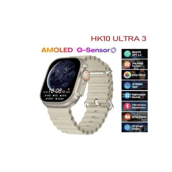 Smartwatch -HK10 Ultra 3- with Multilingual Support and 10