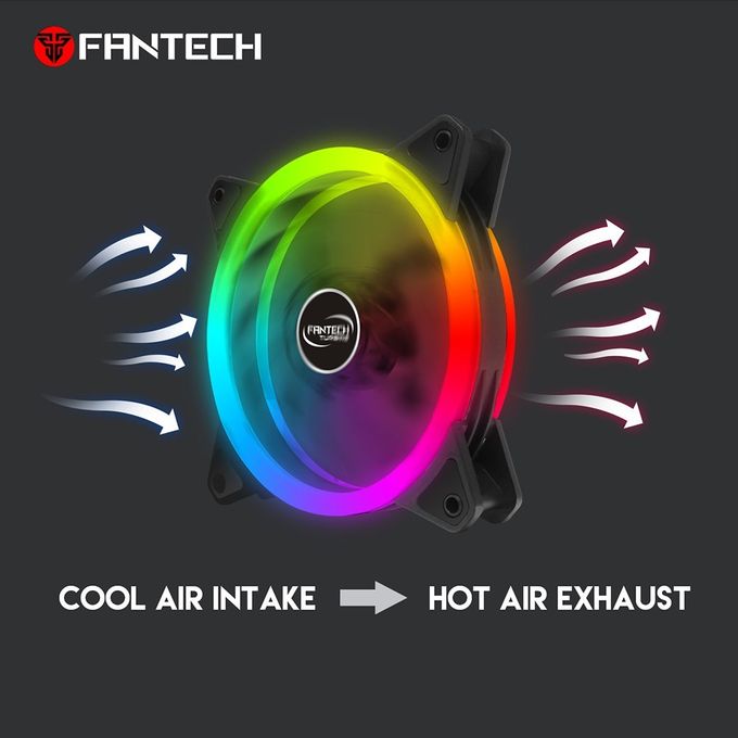 product_image_name-FANTECH-FC-124 Dual Side Illuminated RGB LED Turbine Case Fan 12CM-5