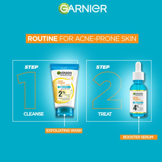 product_image_name-Garnier-Skin active Fast Clear 3 in 1 Face Wash, For Acne Prone Skin With Salicylic Acid and Vitamin C - 50ml-6