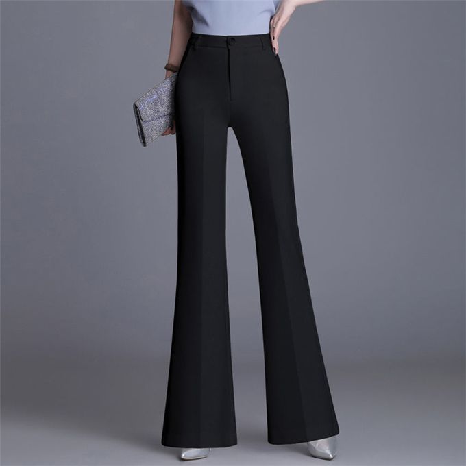 Fashion (black)Classic Slim White Flare Pants For Women 2023 Summer Thin Bell  Bottom Pantalones High Waist Office Lady Suit Trousers Breathable DOU @  Best Price Online