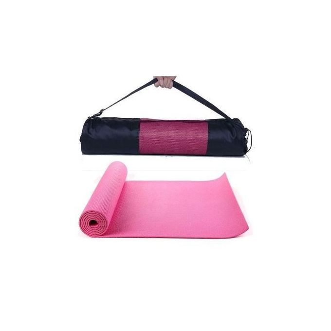 Yoga Mat With Carrying Bag - 6 Mm - Pink